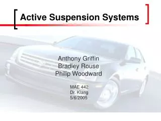 Active Suspension Systems