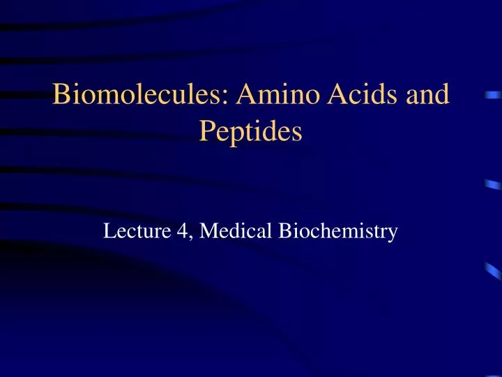 biomolecules amino acids and peptides