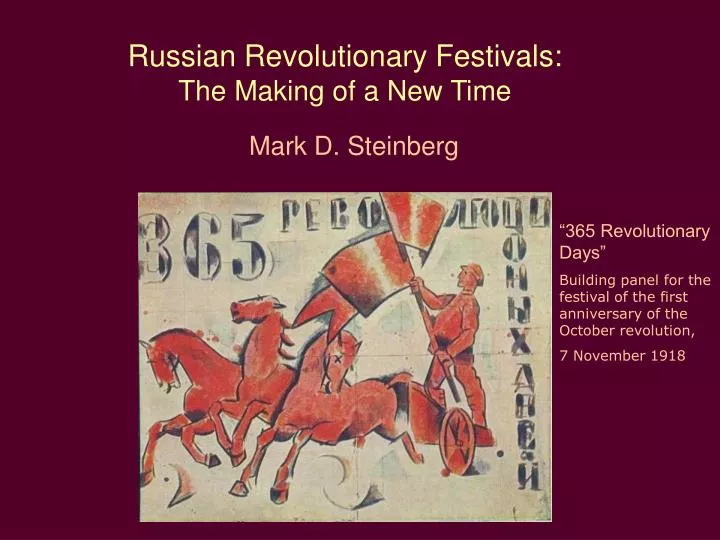 russian revolutionary festivals the making of a new time