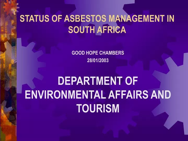 status of asbestos management in south africa