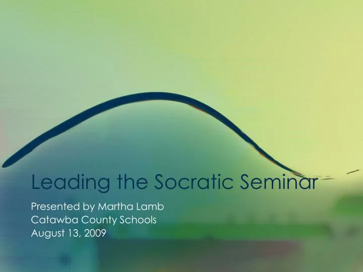 leading the socratic seminar
