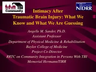 Intimacy After Traumatic Brain Injury: What We Know and What We Are Guessing