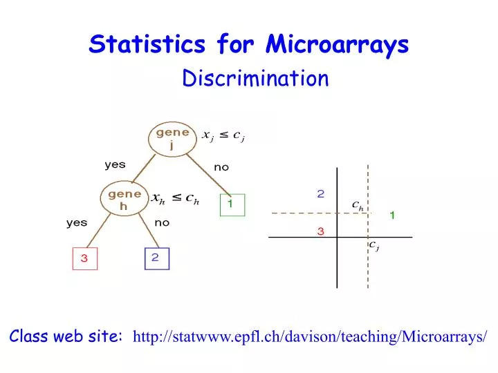 statistics for microarrays