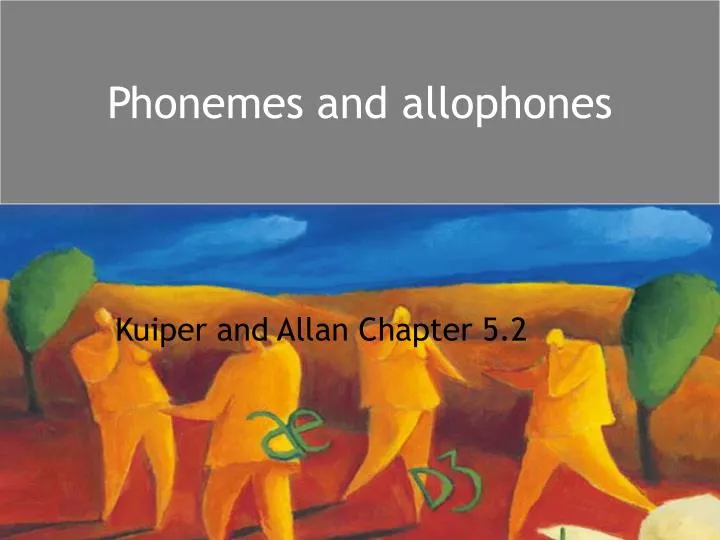 phonemes and allophones