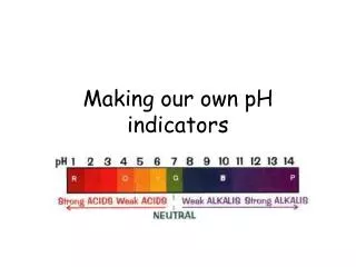 Making our own pH indicators