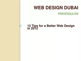 12 Tips for a Better Web Design in 2012