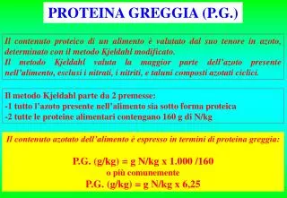 PROTEINA GREGGIA (P.G.)