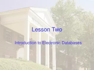 Lesson Two