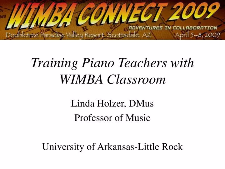 training piano teachers with wimba classroom