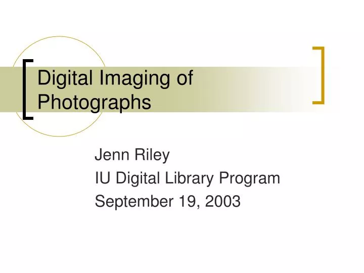 digital imaging of photographs