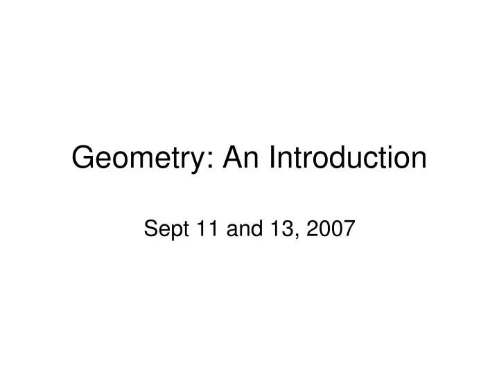 geometry an introduction