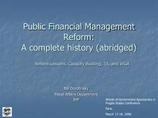 Public Financial Management Reform: A complete history (abridged)