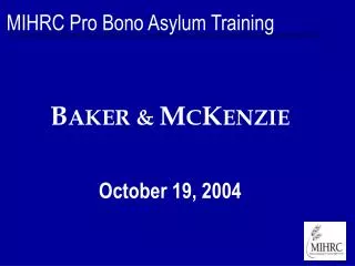 MIHRC Pro Bono Asylum Training