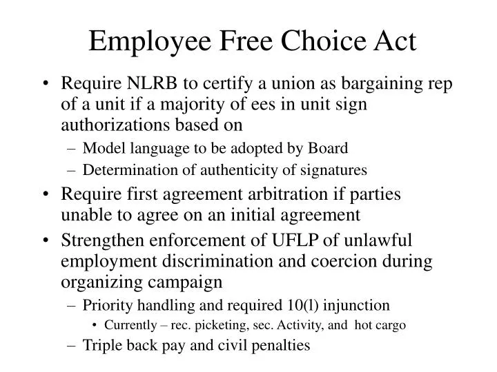 employee free choice act