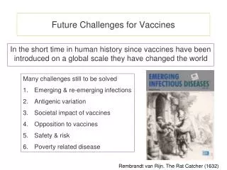 Future Challenges for Vaccines