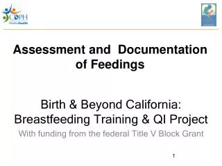 Assessment and Documentation of Feedings