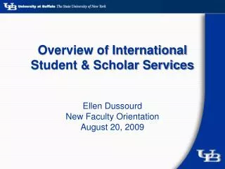 Overview of International Student &amp; Scholar Services