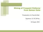 Mining of Frequent Patterns from Sensor Data - slide 1