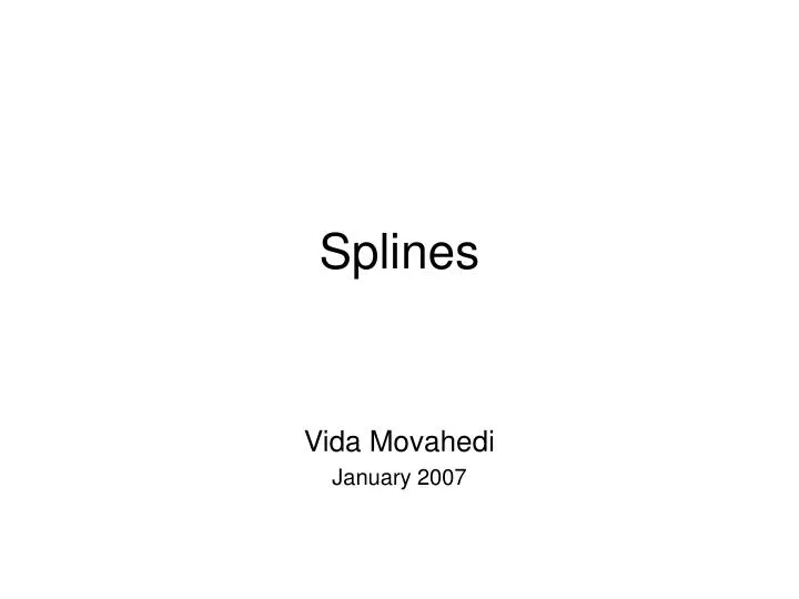 splines