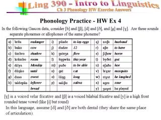 Phonology Practice - HW Ex 4