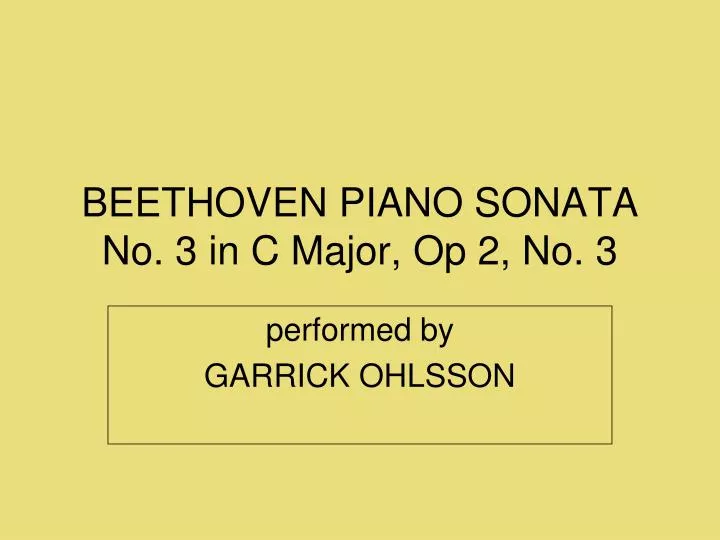 beethoven piano sonata no 3 in c major op 2 no 3