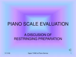 PIANO SCALE EVALUATION