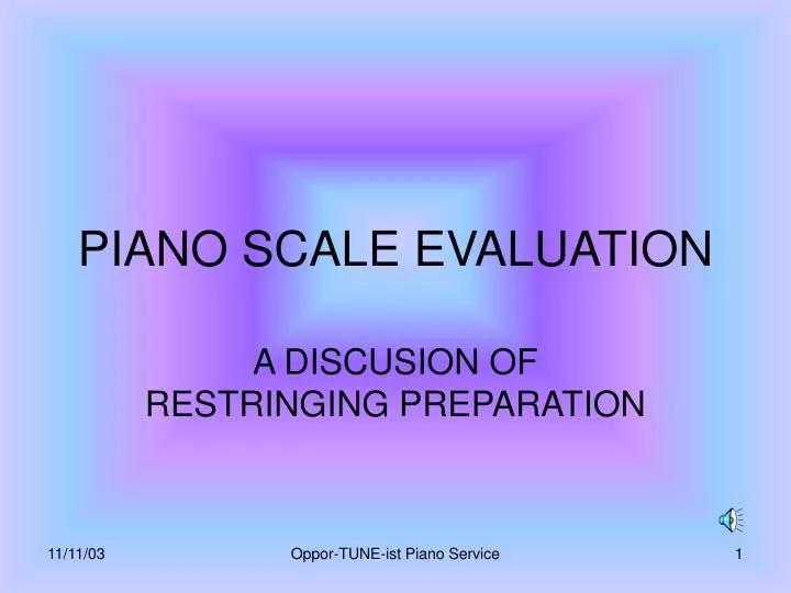piano scale evaluation