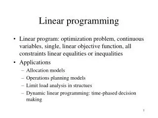 linear programming