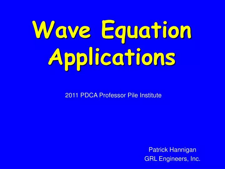 wave equation applications