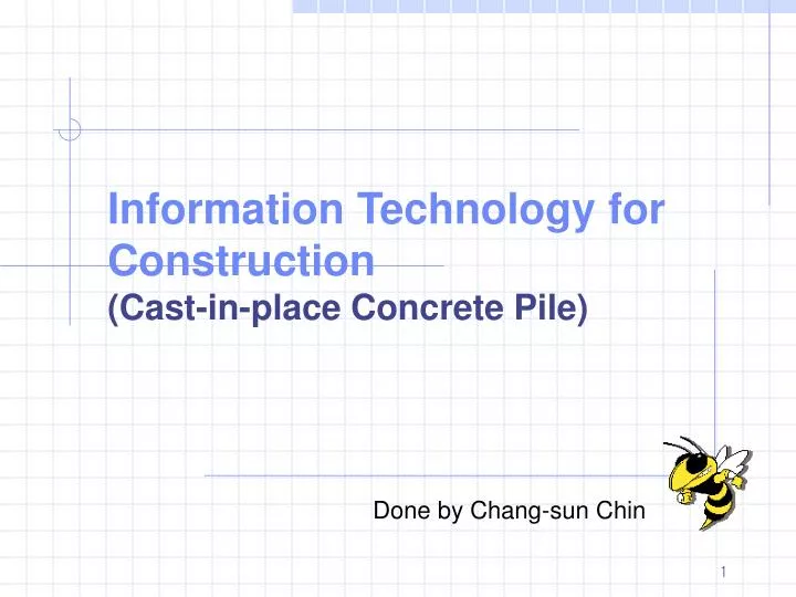 information technology for construction cast in place concrete pile