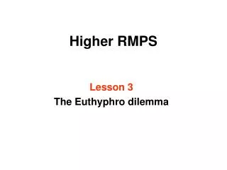 higher rmps