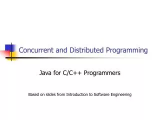 Concurrent and Distributed Programming