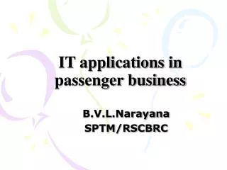 IT applications in passenger business