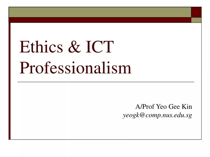 ethics ict professionalism