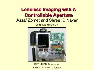 Lensless Imaging with A Controllable Aperture