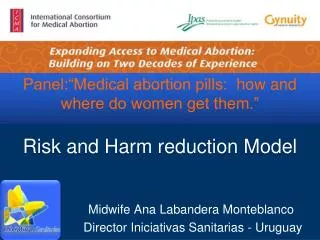 Panel:“Medical abortion pills:  how and where do women get them.”