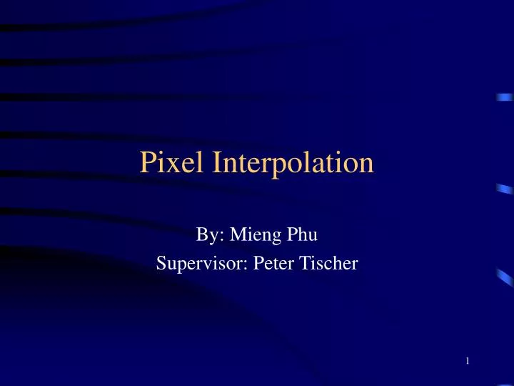 pixel interpolation