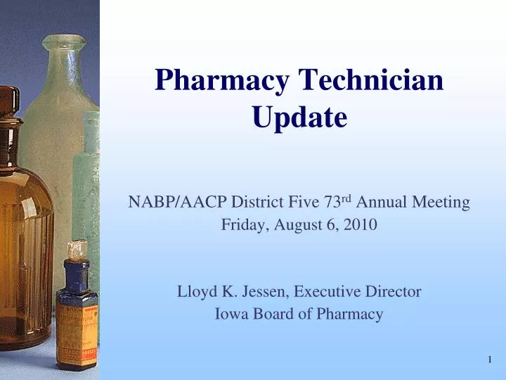 pharmacy technician update