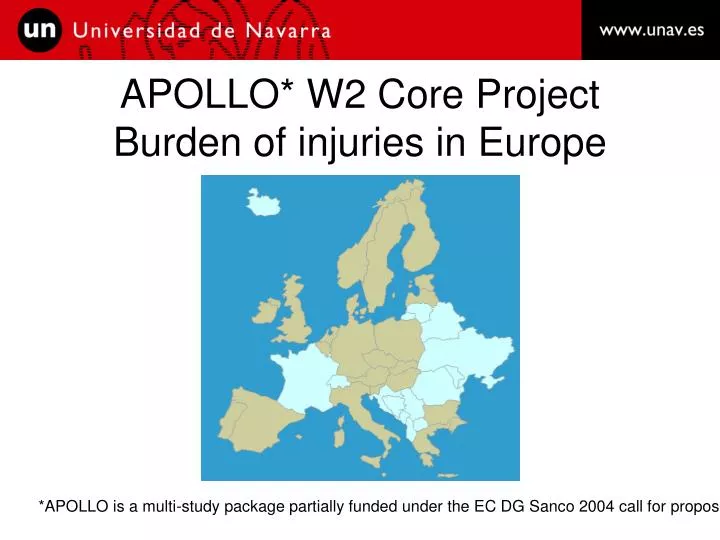 apollo w2 core project burden of injuries in europe