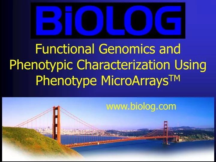 functional genomics and phenotypic characterization using phenotype microarrays tm