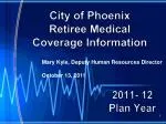 City of Phoenix Retiree Medical Coverage Information
