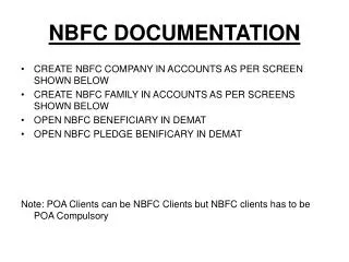NBFC DOCUMENTATION