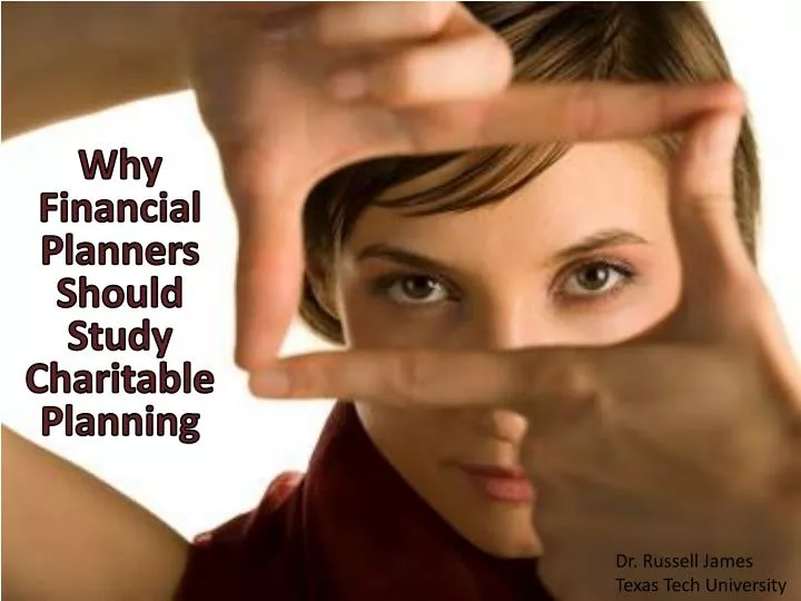 why financial planners should study charitable planning
