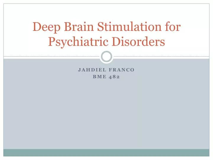 deep brain stimulation for psychiatric disorders