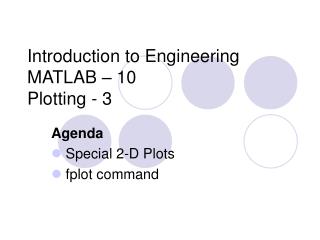 Introduction to Engineering MATLAB – 10 Plotting - 3