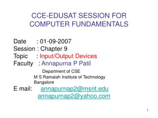CCE-EDUSAT SESSION FOR COMPUTER FUNDAMENTALS