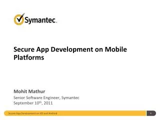 Secure App Development on Mobile Platforms