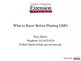 What to Know Before Planting GMO
