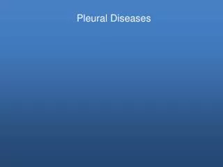 Pleural Diseases