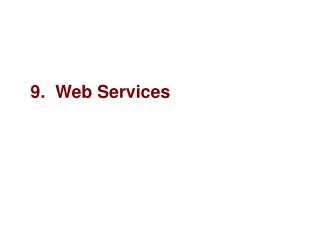 9. Web Services